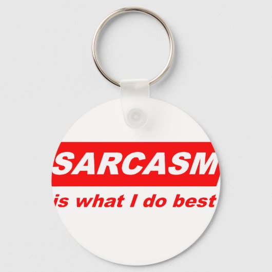Grappig Sarcasme is wat ik het beste doe Nerdy Gi Sleutelhanger (Voorkant)