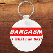 Grappig Sarcasme is wat ik het beste doe Nerdy Gi Sleutelhanger (Voorkant)