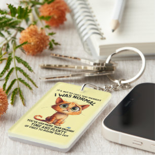 Grappig sarcasme kat normaal sleutelhanger