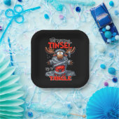 Grappig Sarcasme Kerst Maan Citaat Zwart Feestje Papieren Bordje (Feest)