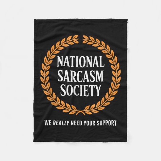 Grappig Sarcasme Maatschappij Witty Quote Sarcasti Fleece Deken (Voorkant)