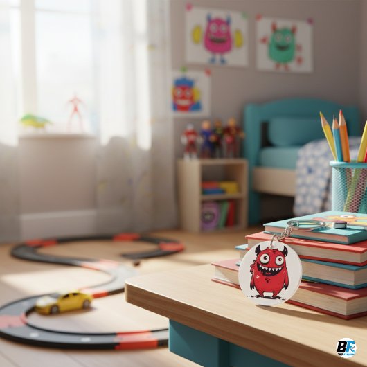 Grappig Sarcasme Monster Minimalist Keepsake Sleutelhanger