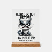 Grappig sarcasme storen kat woord kunst acryl bord (Voorkant)