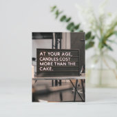 Grappig Sarcasme Verjaardagskaarsen Oudere Leeftij Briefkaart (Staand voorkant)