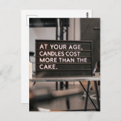 Grappig Sarcasme Verjaardagskaarsen Oudere Leeftij Briefkaart (Voorkant / Achterkant)