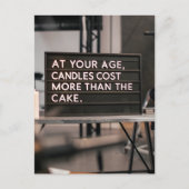 Grappig Sarcasme Verjaardagskaarsen Oudere Leeftij Briefkaart (Voorkant)