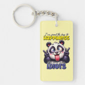 Grappig sarcasme woord art panda beer sleutelhanger (Voorkant)