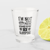 grappig sarcasme word art Shot Glass Shot Glas (Voorkant)