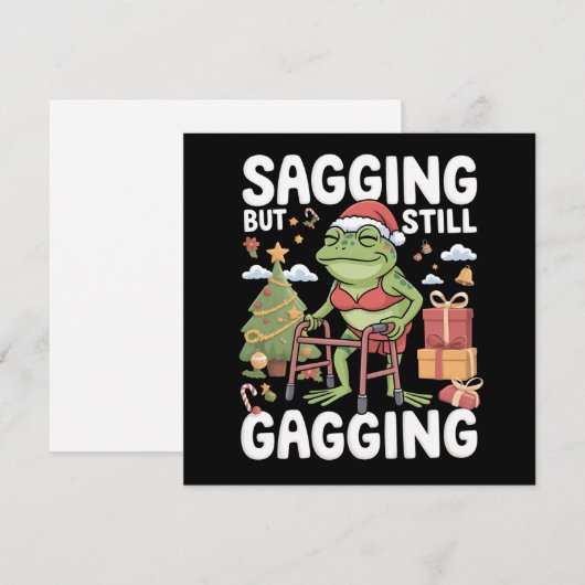 Grappig Sarcasthische Kerst Uitgezakt Maar Nog Ste Feestdagenkaart (Voorkant / Achterkant)