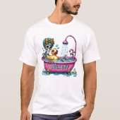 Grappig Sarcastisch Baden Skelet Duck Off T-shirt (Voorkant)