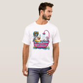 Grappig Sarcastisch Baden Skelet Duck Off T-shirt (Voorkant volledig)