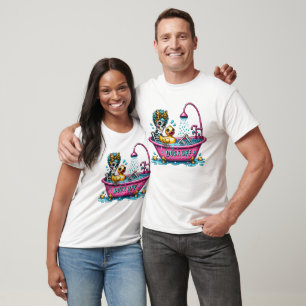 Grappig Sarcastisch Baden Skelet Duck Off T-shirt