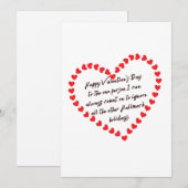 Grappig & Sarcastisch cadeaucitaat Valentijnsdag Feestdagenkaart (Voorkant / Achterkant)