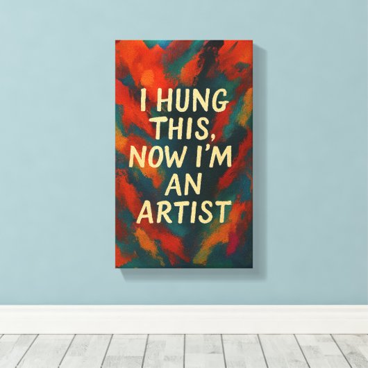 Grappig Sarcastisch Canvas Gift voor Modern Home D Afdruk (Insitu (Houten vloer))