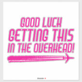 Grappig sarcastisch Carry on Baggage Air Steward Q Sticker (Vel)