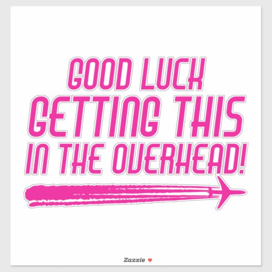 Grappig sarcastisch Carry on Baggage Air Steward Q Sticker (Vel)