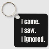 Grappig sarcastisch citaat dat ik kwam zag dat ik sleutelhanger (Voorkant)