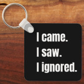 Grappig sarcastisch citaat dat ik kwam zag dat ik sleutelhanger (Voorkant)