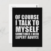 Grappig sarcastisch citaat humor sarcasme briefkaart (Voorkant / Achterkant)