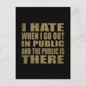 Grappig sarcastisch citaat humor sarcasme introver briefkaart (Voorkant)