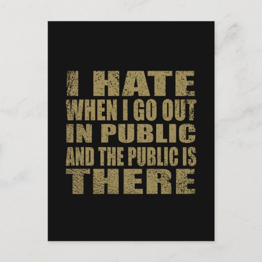 Grappig sarcastisch citaat humor sarcasme introver briefkaart (Voorkant)