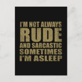 Grappig sarcastisch citaat humor sarcasme introver briefkaart (Voorkant)