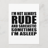 Grappig sarcastisch citaat humor sarcasme introver briefkaart (Voorkant)