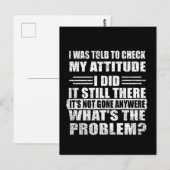 Grappig sarcastisch citaat humor sarcasme introver briefkaart (Voorkant / Achterkant)