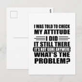 Grappig sarcastisch citaat humor sarcasme introver briefkaart (Voorkant / Achterkant)