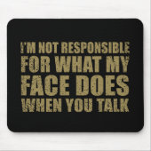 Grappig sarcastisch citaat humor sarcasme introver muismat (Voorkant)