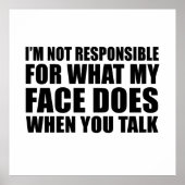 Grappig sarcastisch citaat humor sarcasme introver poster (Voorkant)