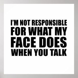 Grappig sarcastisch citaat humor sarcasme introver poster