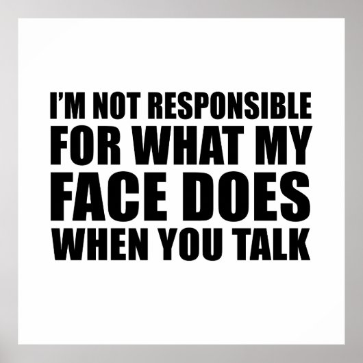 Grappig sarcastisch citaat humor sarcasme introver poster (Voorkant)