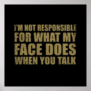 Grappig sarcastisch citaat humor sarcasme introver poster