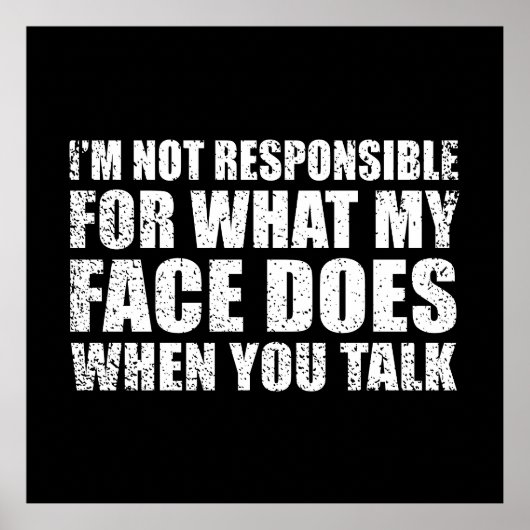 Grappig sarcastisch citaat humor sarcasme introver poster (Voorkant)