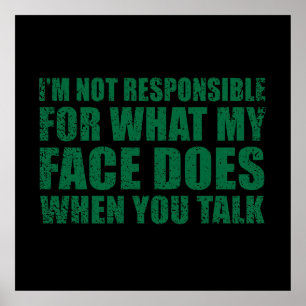 Grappig sarcastisch citaat humor sarcasme introver poster