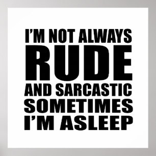 Grappig sarcastisch citaat humor sarcasme introver poster