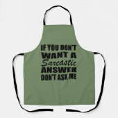 Grappig sarcastisch citaat humor sarcasme introver schort (Voorkant)