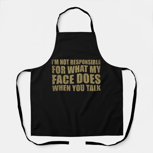 Grappig sarcastisch citaat humor sarcasme introver schort (Voorkant)