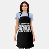 Grappig sarcastisch citaat humor sarcasme introver schort (Gedragen)