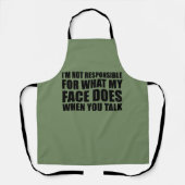 Grappig sarcastisch citaat humor sarcasme introver schort (Voorkant)