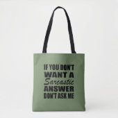 Grappig sarcastisch citaat humor sarcasme introver tote bag (Voorkant)