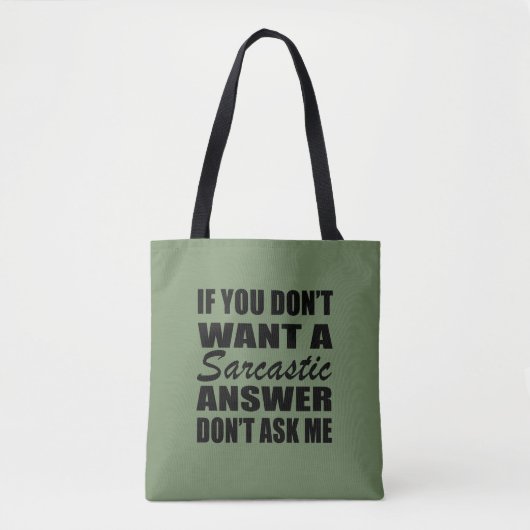 Grappig sarcastisch citaat humor sarcasme introver tote bag (Voorkant)