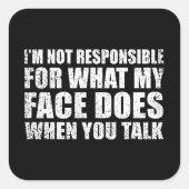 Grappig sarcastisch citaat humor sarcasme introver vierkante sticker (Voorkant)