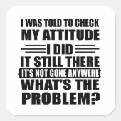 Grappig sarcastisch citaat humor sarcasme introver vierkante sticker (Voorkant)