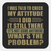 Grappig sarcastisch citaat humor sarcasme introver vierkante sticker (Voorkant)