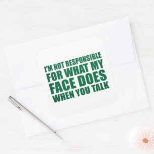 Grappig sarcastisch citaat humor sarcasme introver vierkante sticker