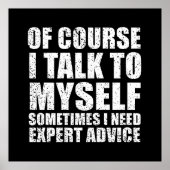 Grappig sarcastisch citaat humor sarcasme poster (Voorkant)