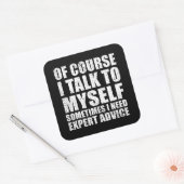 Grappig sarcastisch citaat humor sarcasme vierkante sticker (Envelop)