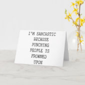 Grappig Sarcastisch Citaat Kaart (Gele Bloem)